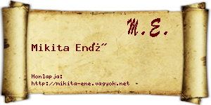 Mikita Ené névjegykártya